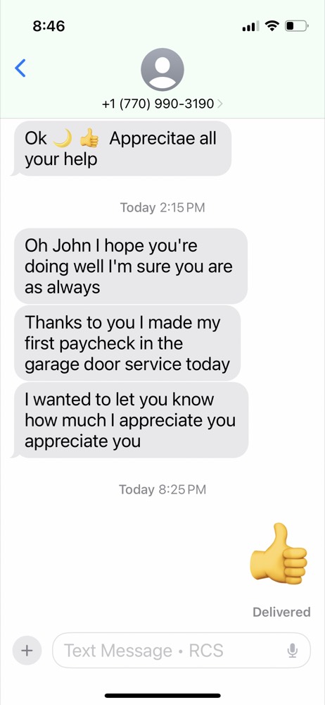 A student's own message about the work they won