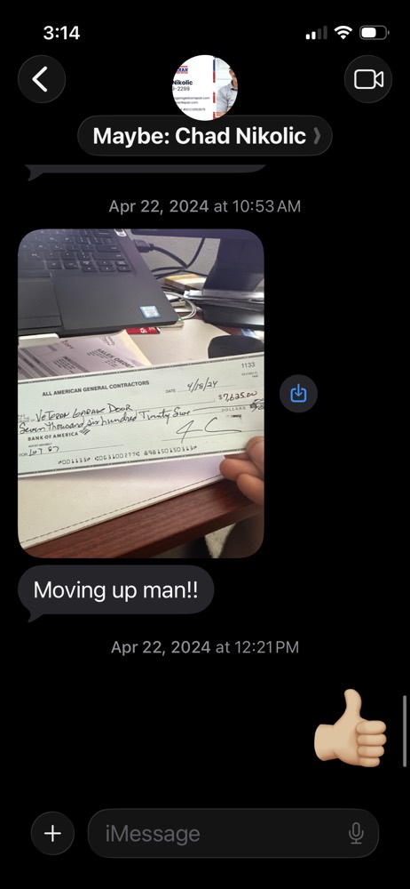 A student's own message about the work they won