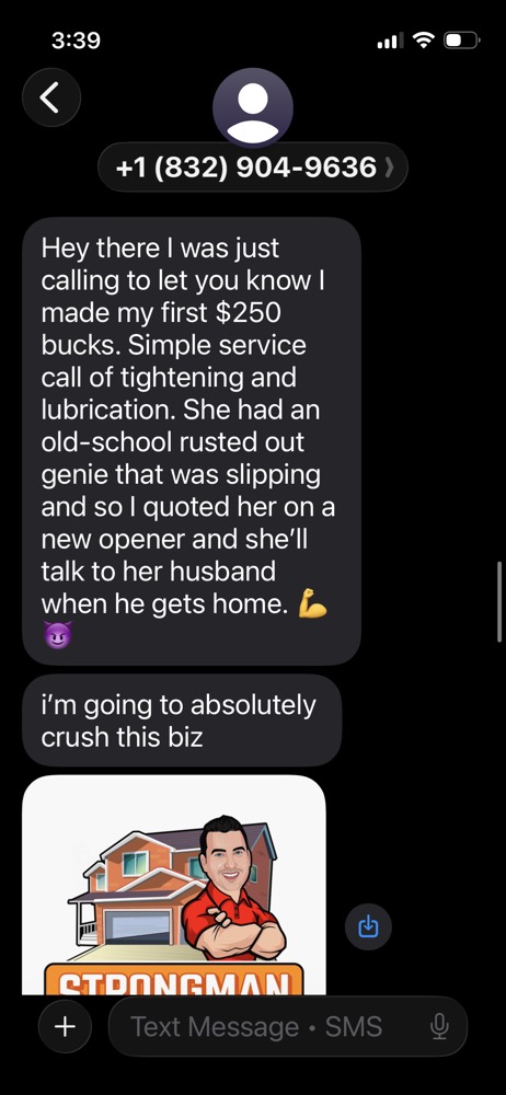 A student's own message about the work they won